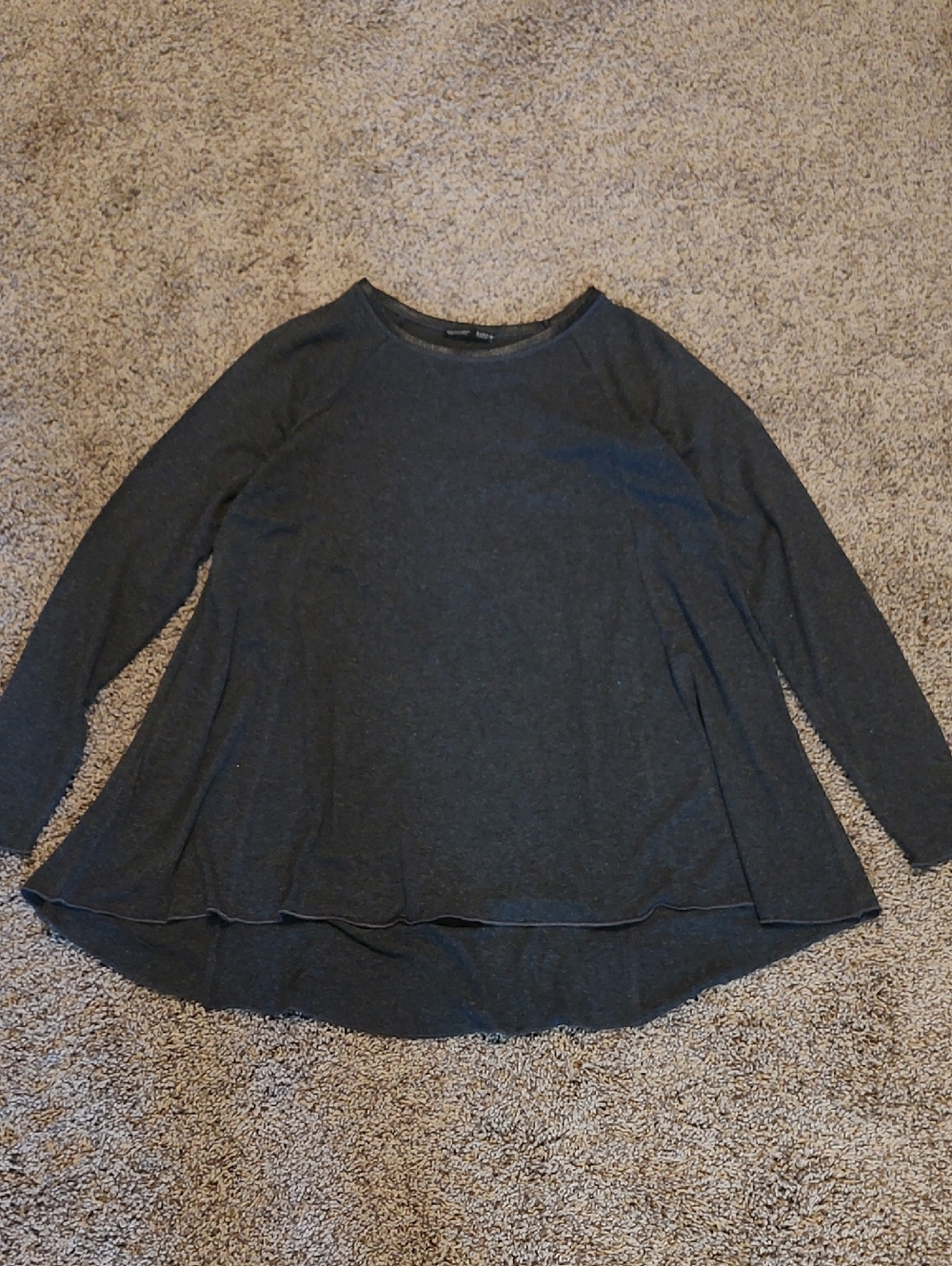Zara Dark Gray Long Sleeve A-Line Top